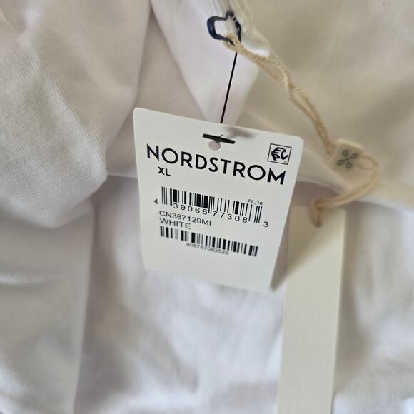 New nordstrom White cotton sleeveless tank top size XL - Picture 3 of 3